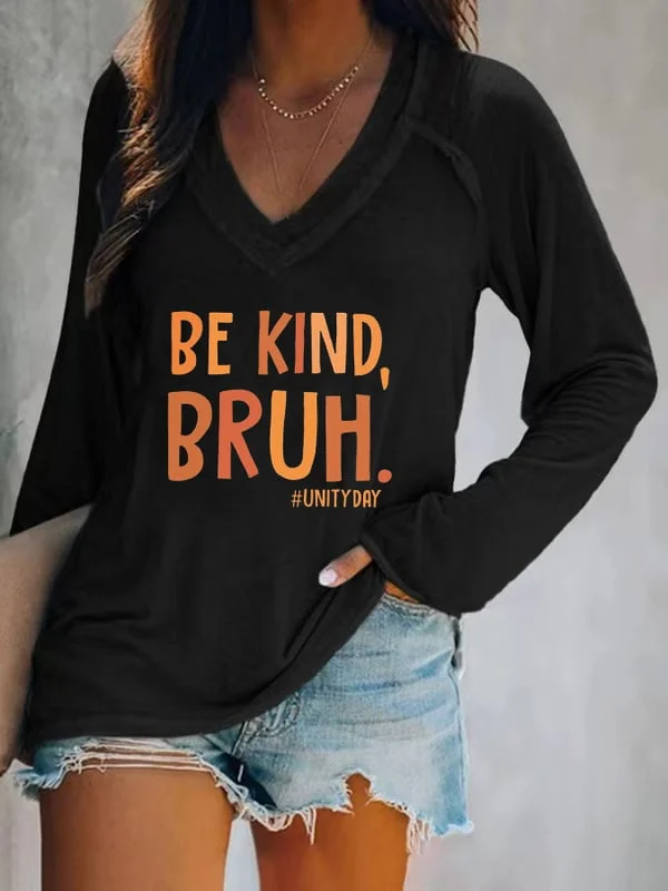 Women's Be Kind Bruh Print T-Shirt