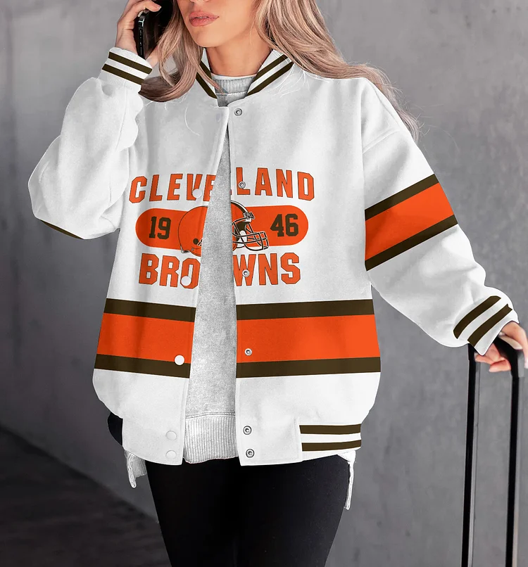 Cleveland Browns Women Limited Edition   Full-Snap  Casual Jacket