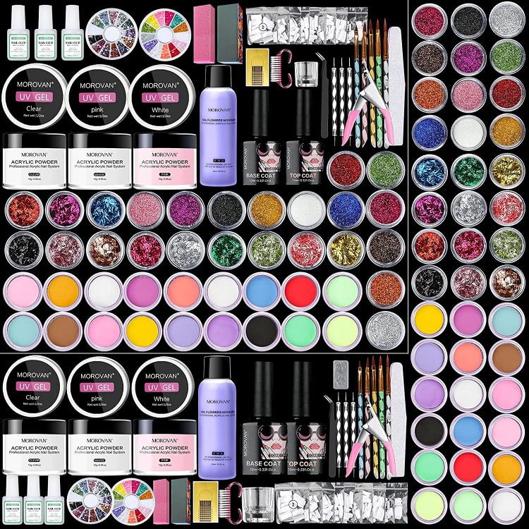 Morovan Acrylic Nail Kit with Acrylic Powder MJ157-8