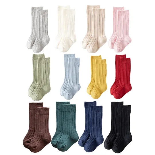 【0-3Y】Baby's Cute Solid Color Soft And Warm Socks