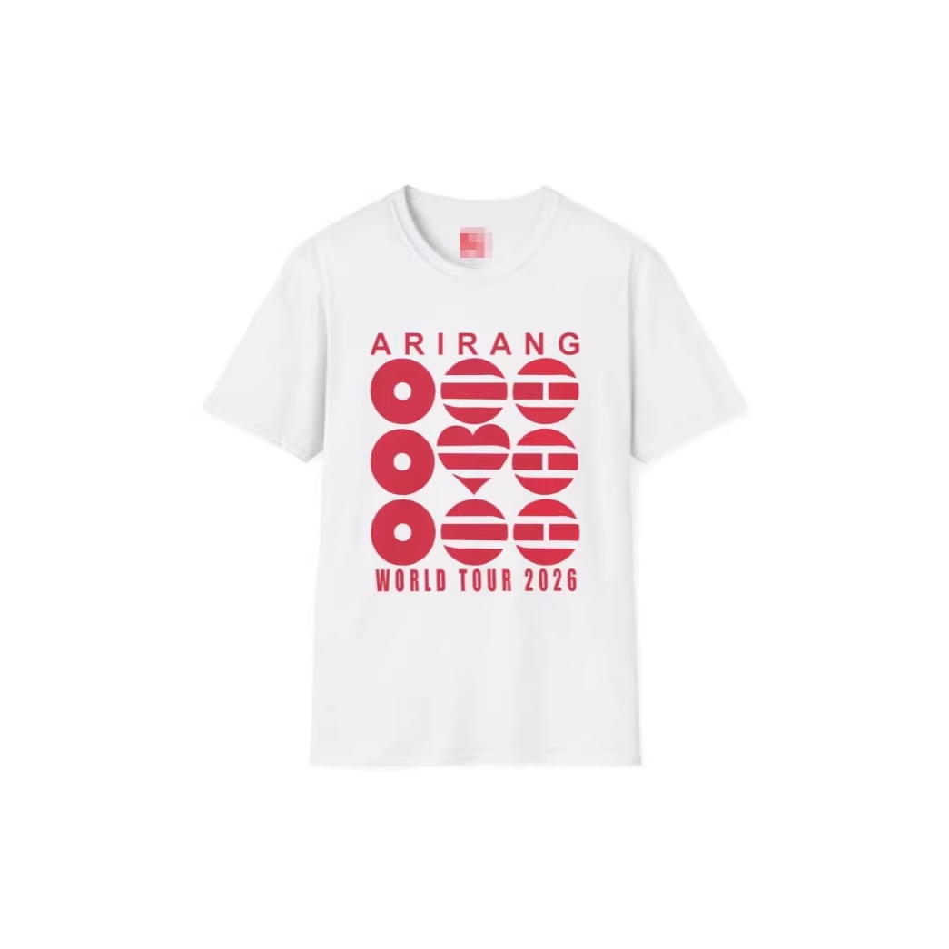 BTS Arirang World Tour 2026 Logo T-Shirt - White