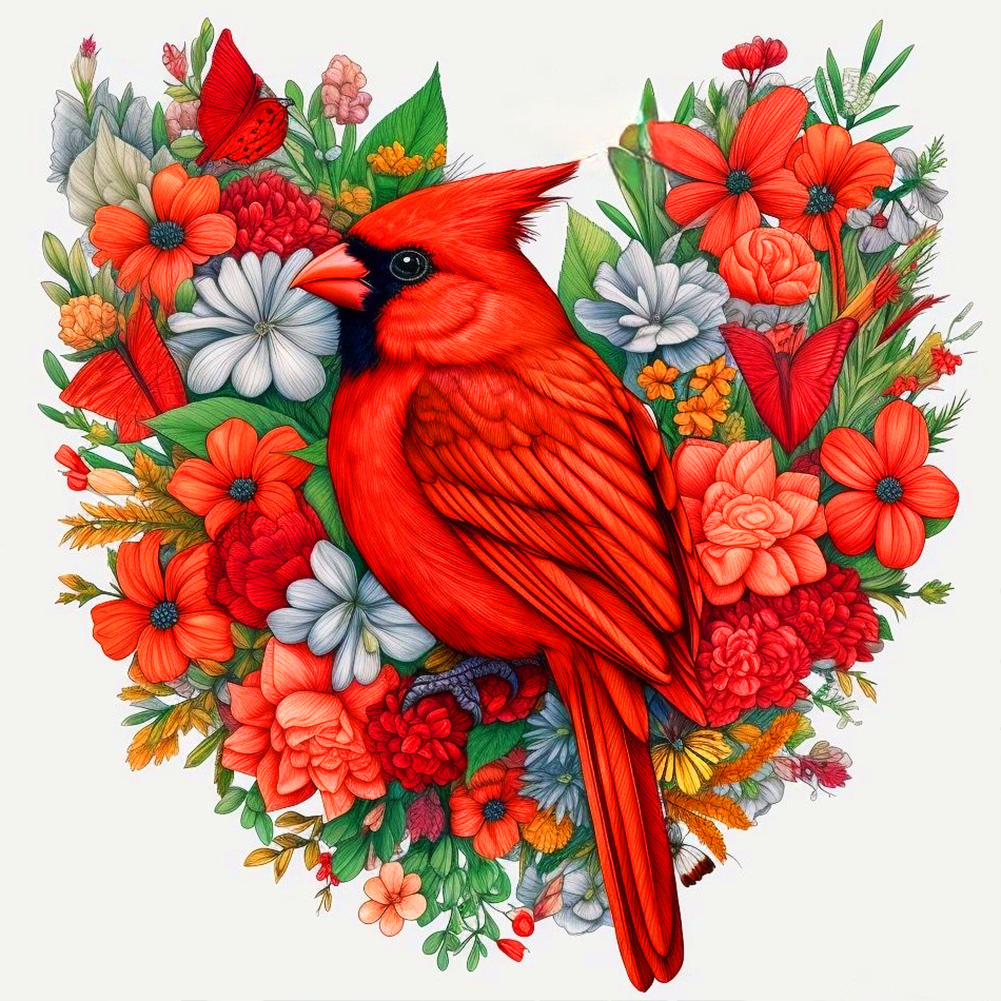 Cardinal - Full Round - Diamond Painting(30*30cm)