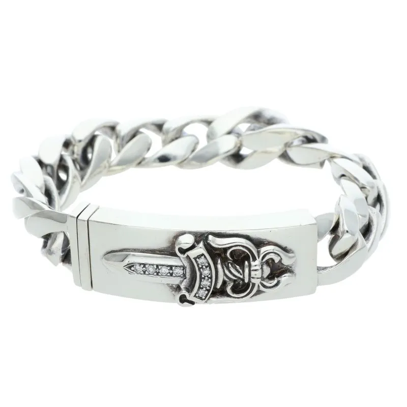 CHROME HEARTS クロムハーツ ベビーIDフローラルクロスブレスレット