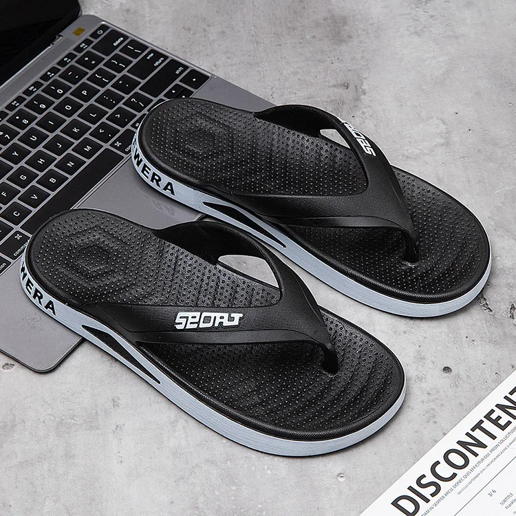 Men Orthopedic Sandals Flip-flops Anti-slip Soles Comfortable Casual Beach
