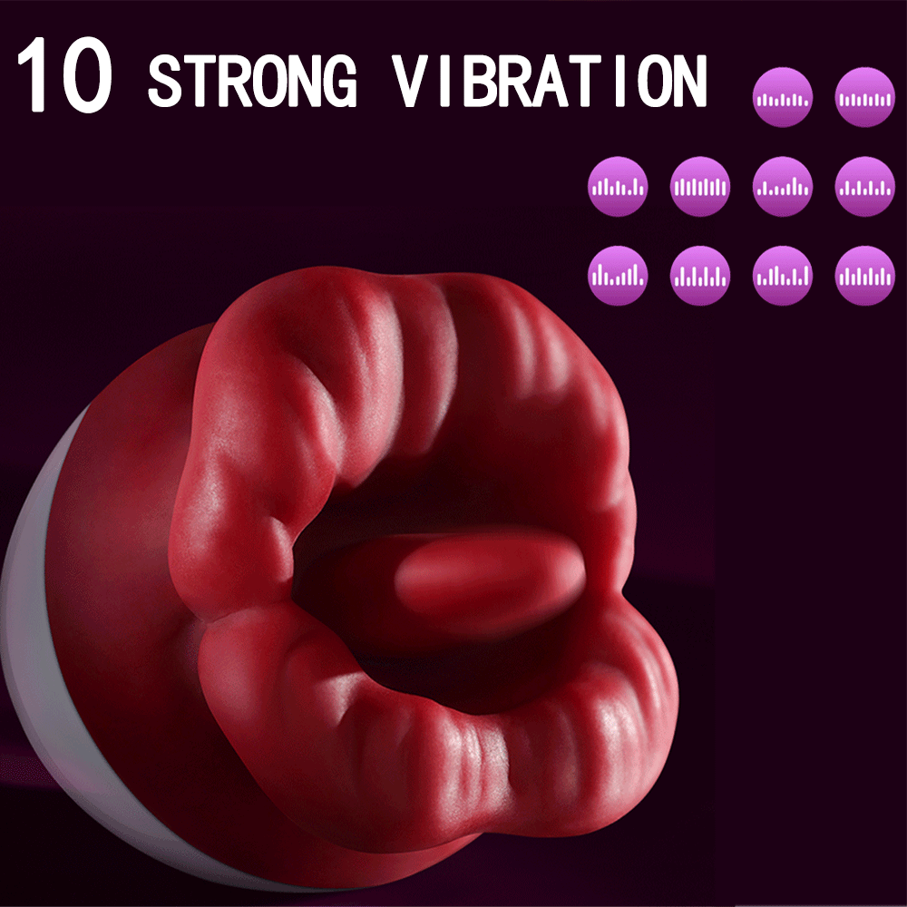 Mouth Desire 10 Frequency Licking Rose Tongue Vibrator