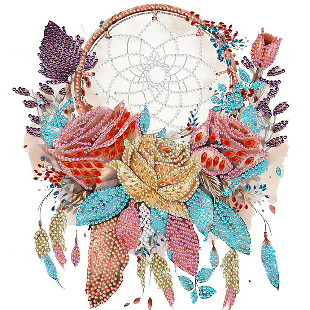 Diamond Painting Colorful Dream Catcher Drawing, Full Image - Painting