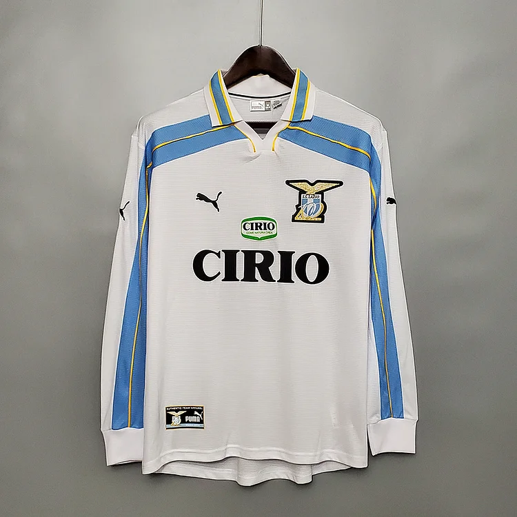 Retro 00-01 Lazio Long sleeve away   Football jersey retro