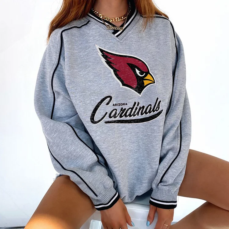 Arizona Cardinals V-neck Pullover Sweatshirt