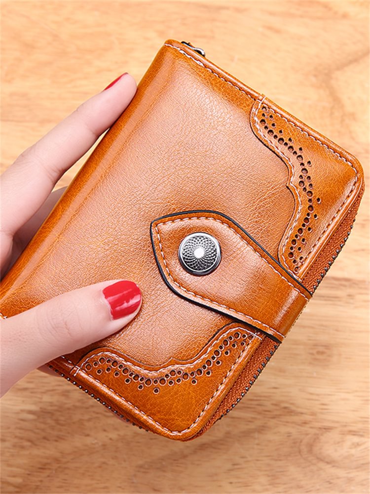 Comstylish Vintage Boho Carved Buckle Utility Purse