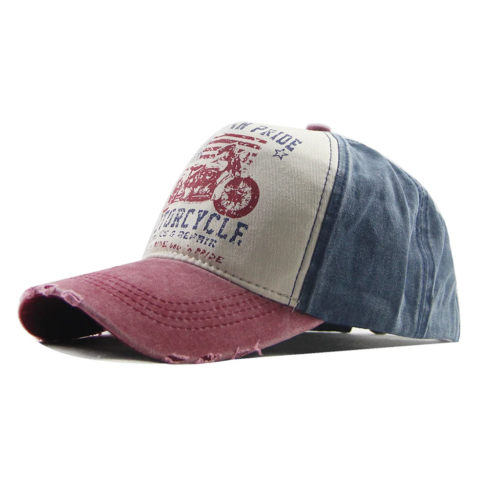 Vintage Motorcycle Truck Aged Washed Baseball Cap - Devcarry