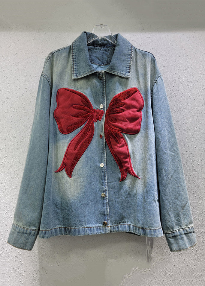 Entro - Denim Peter Pan Collar Jacket