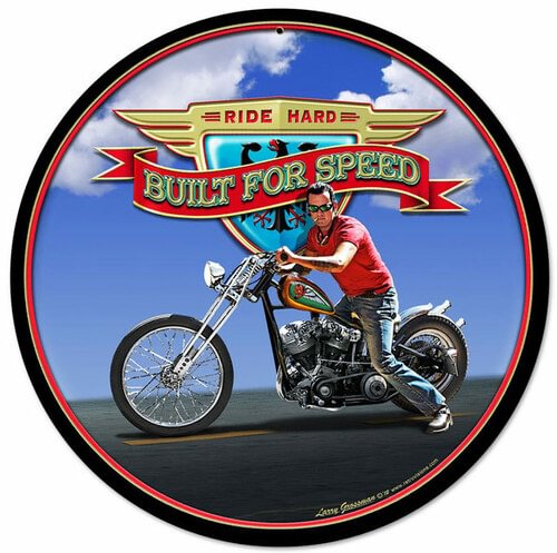 Motorcycle- Round Shape Tin Signs/Wooden Signs - 30*30CM
