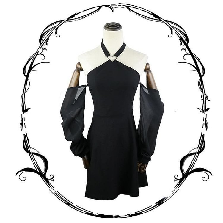 Black/White Elegant Off-Shoulder Dress S12786