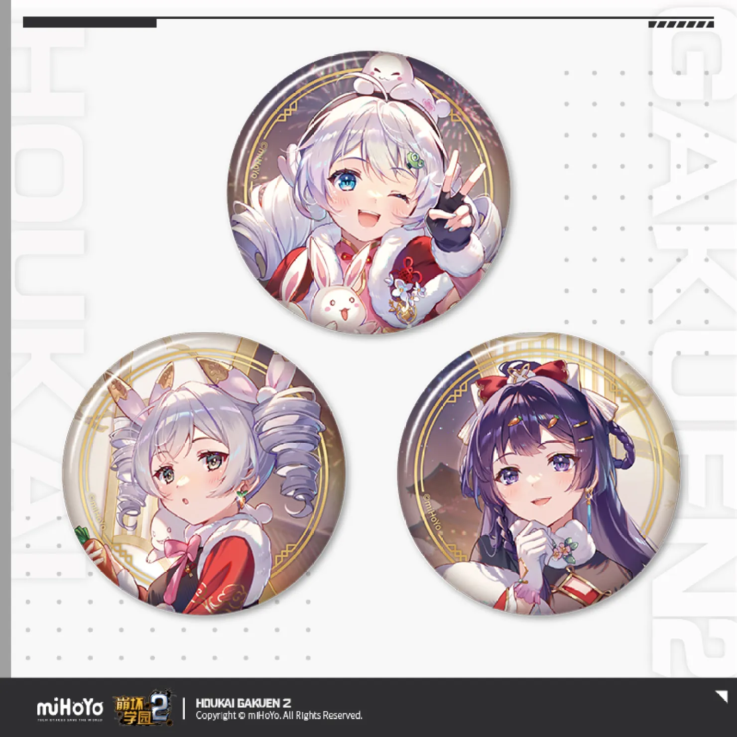 Official Honkai 2d Pins