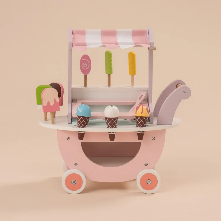 ROBUD Wooden Ice Cream Cart Toys for Kids WG184 | Robotime Online
