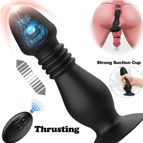 For Men Women Thrusting Anal Butt Plug Dildo Vibrator Prostate Massager Sex  Toys