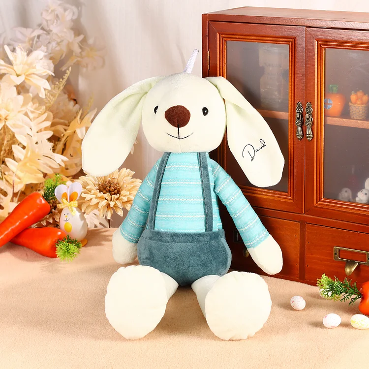 Décoration jouet de lapin 1 Prénom Personnalisé pour Enfant Poupées de Pâques Jessemade FR