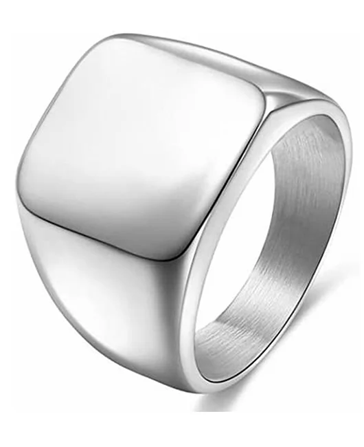 Fashionable Geometric Titanium Steel Ring 