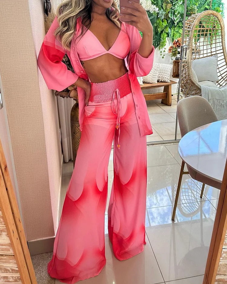printed casual two piece set