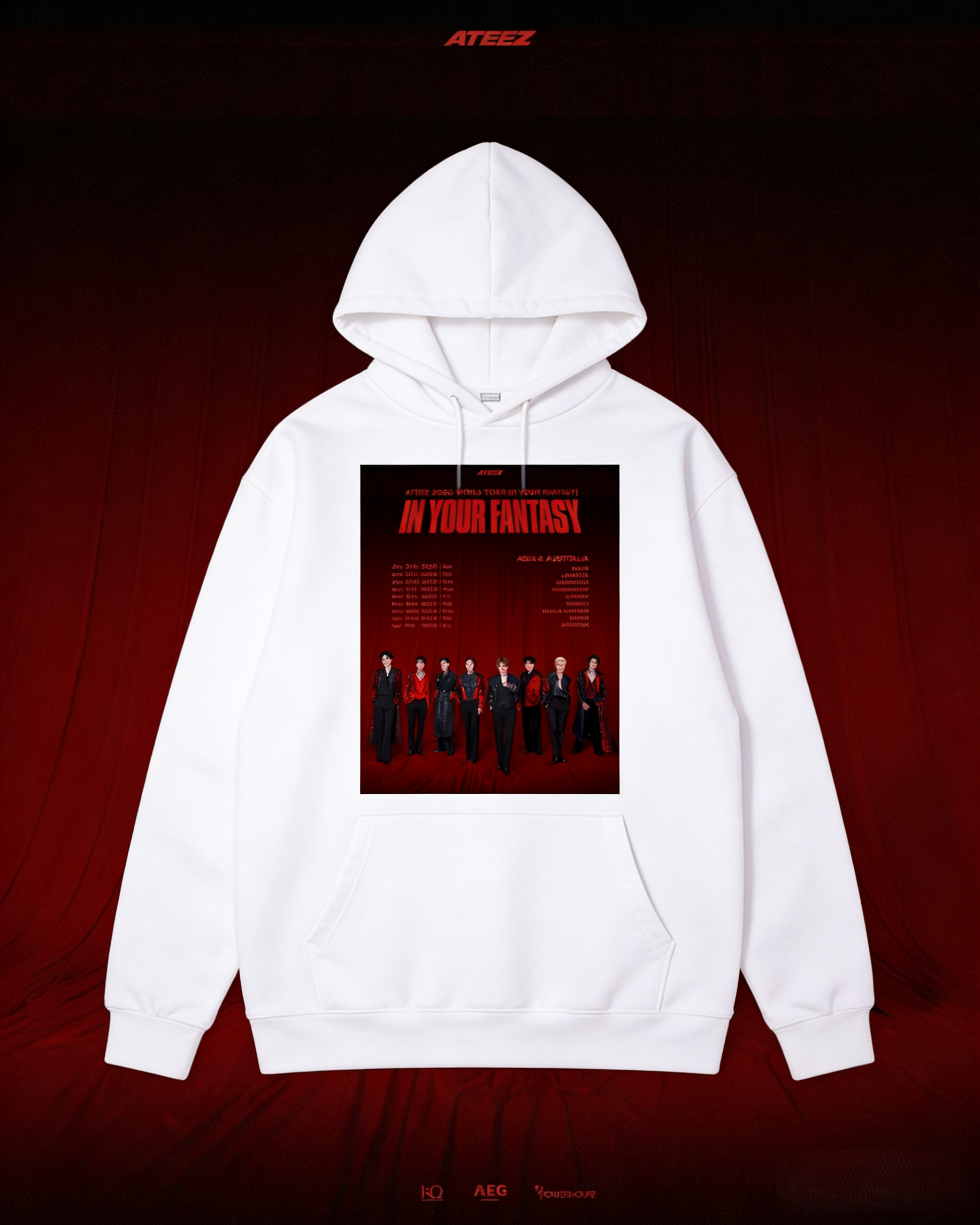Ateez 2026 In Your Fantasy Tour Asia & Australia Printing Hoodie