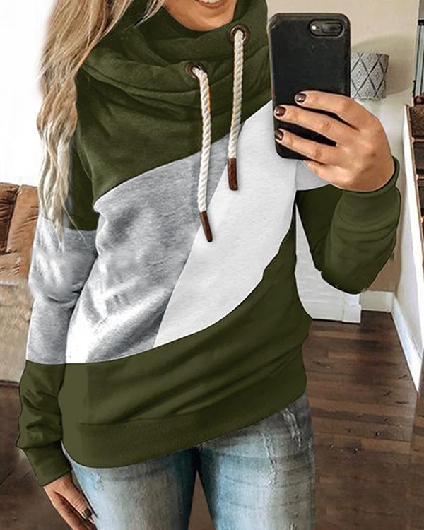 Multicolor Long Sleeve Hoodie Sweatshirt - Chicaggo