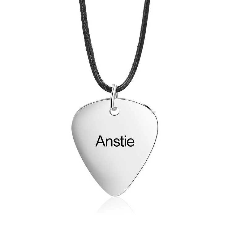 Personalized Guitar Pick Necklace Men Custom Necklace Gift For Him