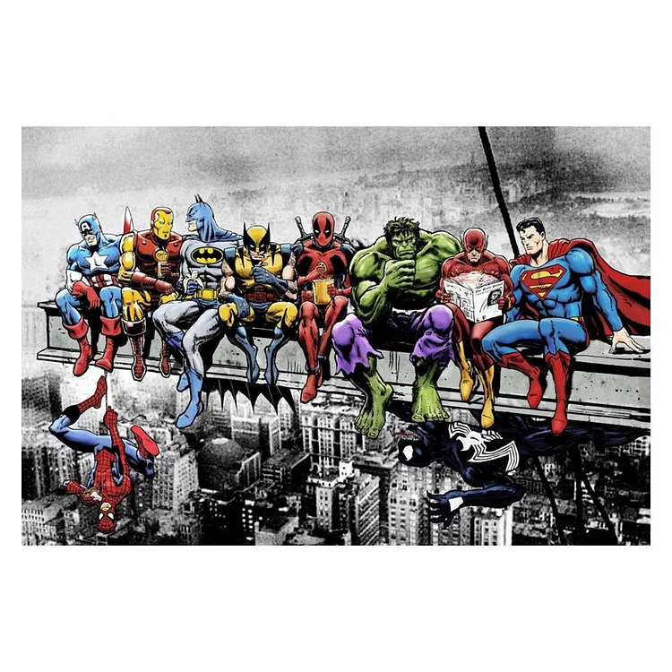 Heroic Alliance Round Full Drill Diamond Painting 40X30CM(Canvas) gbfke