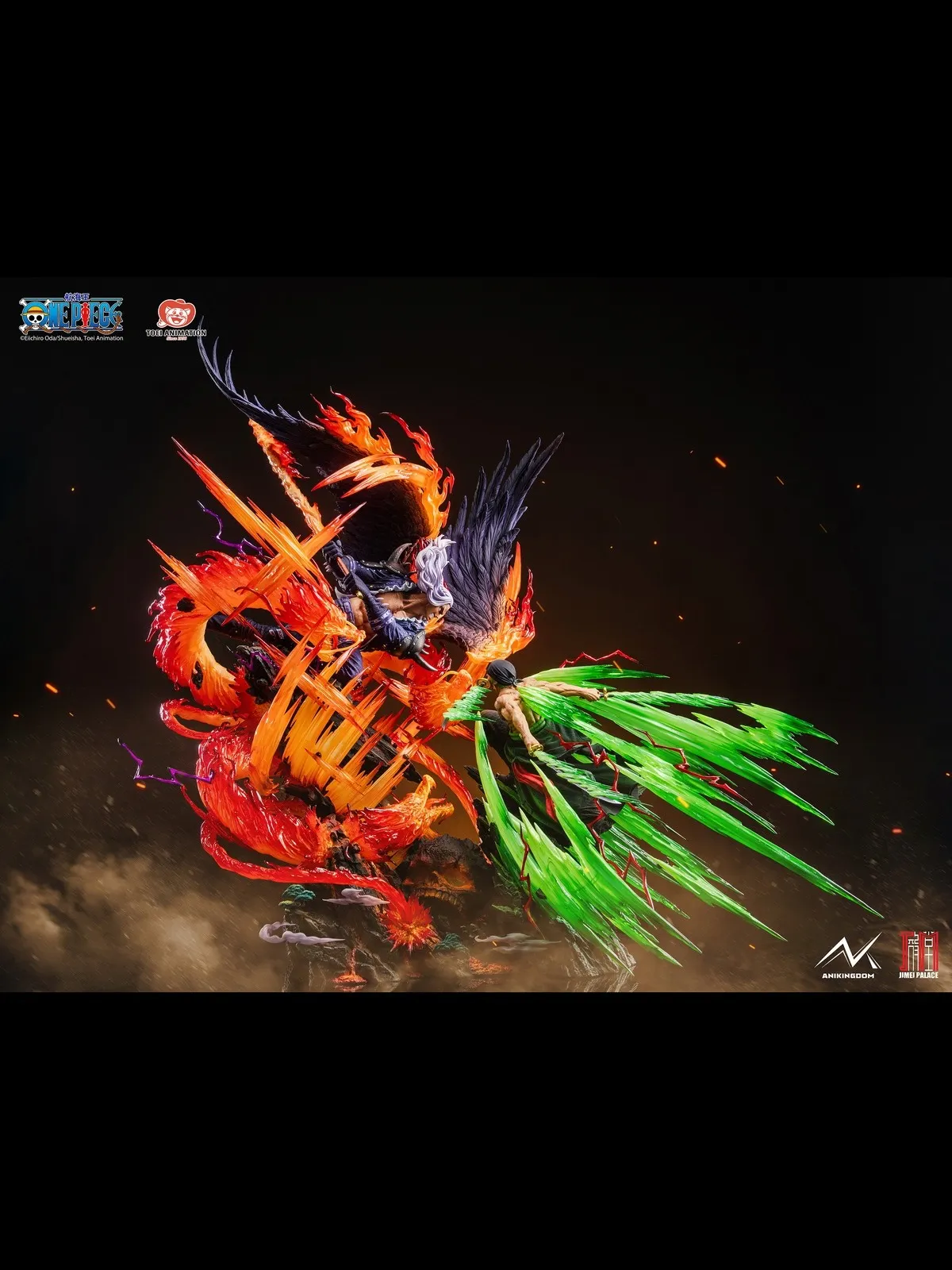 ANIKINGDOM X JIMEI PALACE Studio - One Piece Roronoa Zoro VS King Statue (Licensed)-