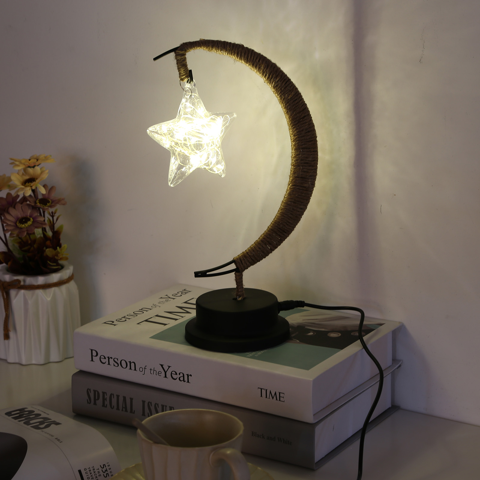 Table Desk Lamp Hemp Rope Star Apple LED Night Light Decor Warm White, 501 Original
Table Desk Lamp Hemp Rope Star Apple LED Night Light Decor Warm White, 501 Original