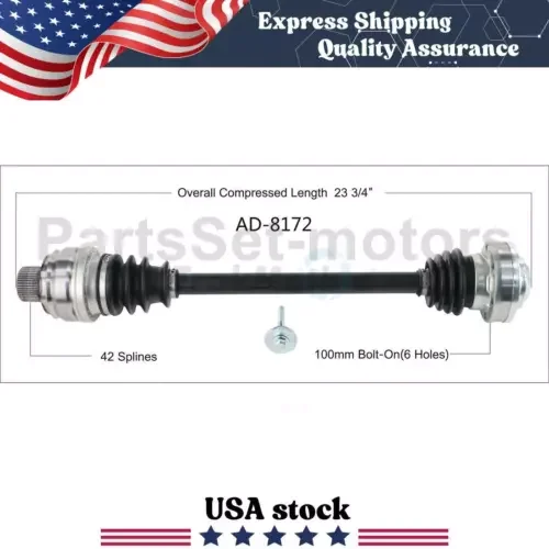 Dronehint TrakMotive 1X Rear Left CV Axle Shaft For Audi A5 Quattro 2013-2017 (For: Audi Sport) Parts