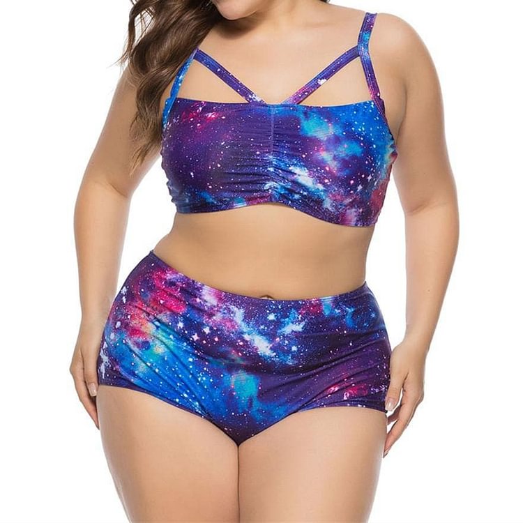 Plus Size Galaxy Swimsuit SP13792