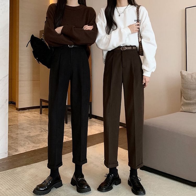 Woolen Tapered Dress Pants YP2801