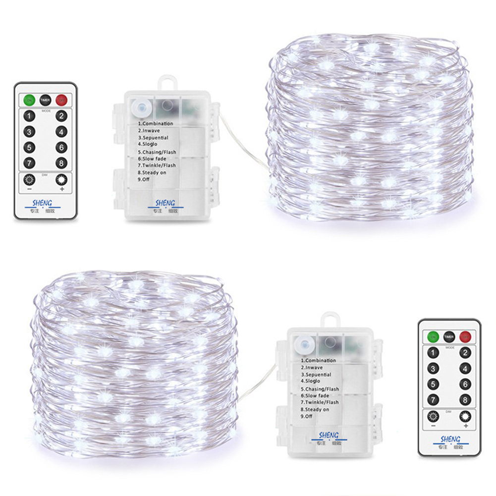 50 LED Copper Wire String Lights Christmas Party Decor with Remote Timing, 501 Original
50 LED Copper Wire String Lights Christmas Party Decor with Remote Timing, 501 Original