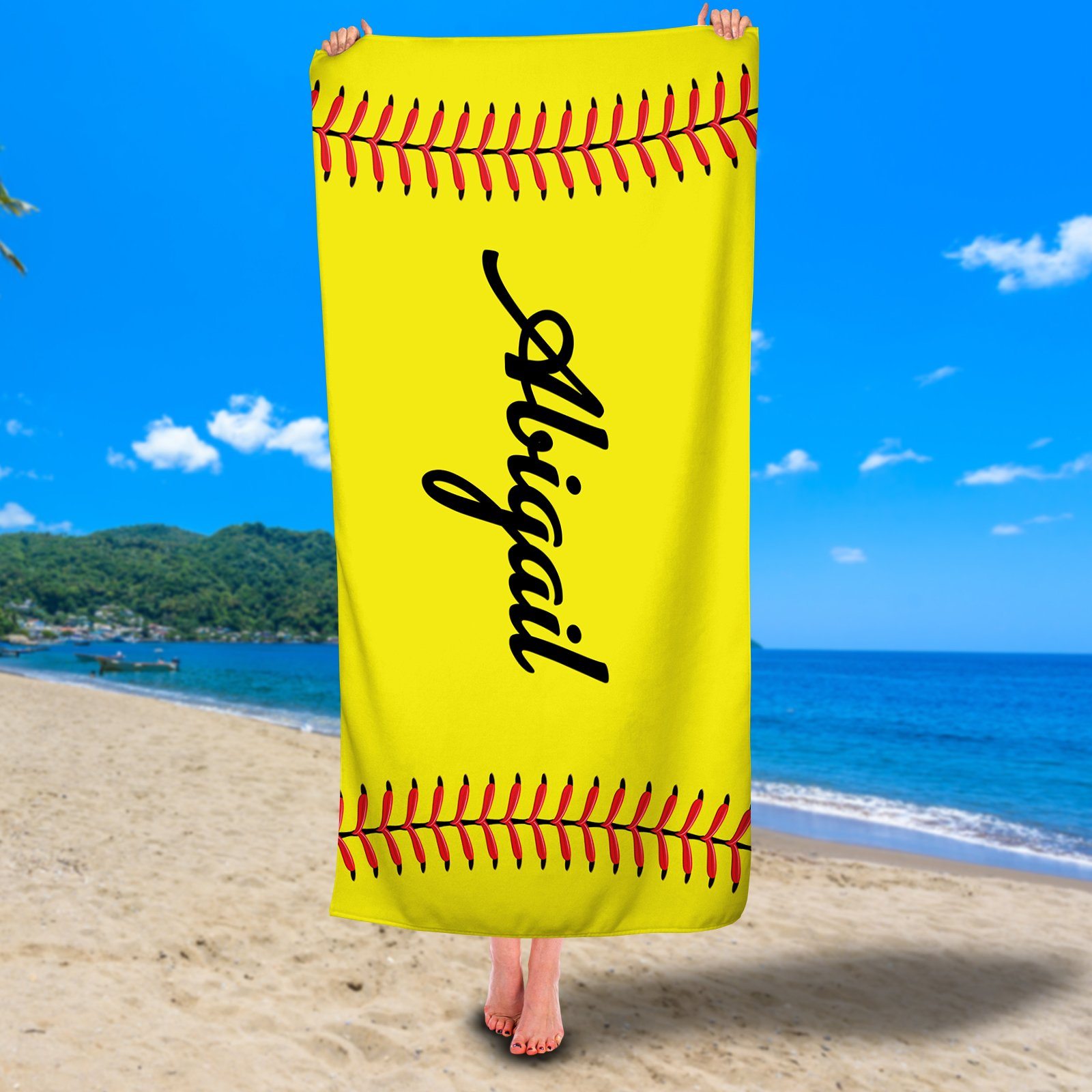 Personalized Kids Softball Beach Towel For Summer&BeachDYTowel125