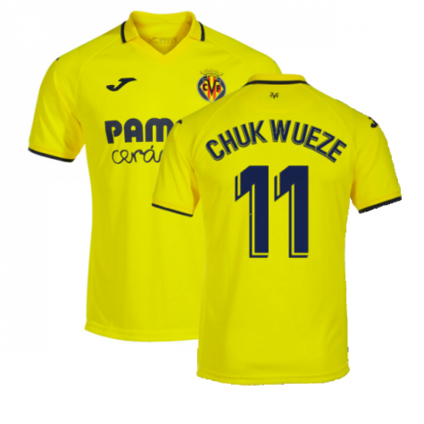 Villarreal Samuel Chukwueze 11 Home Shirt Kit 2022-2023