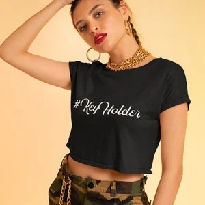 pornhint Pornhint Key Holder Cuck Crop Top, Femdom Hotwife Shirt, Cuckold Chastity T-Shirt