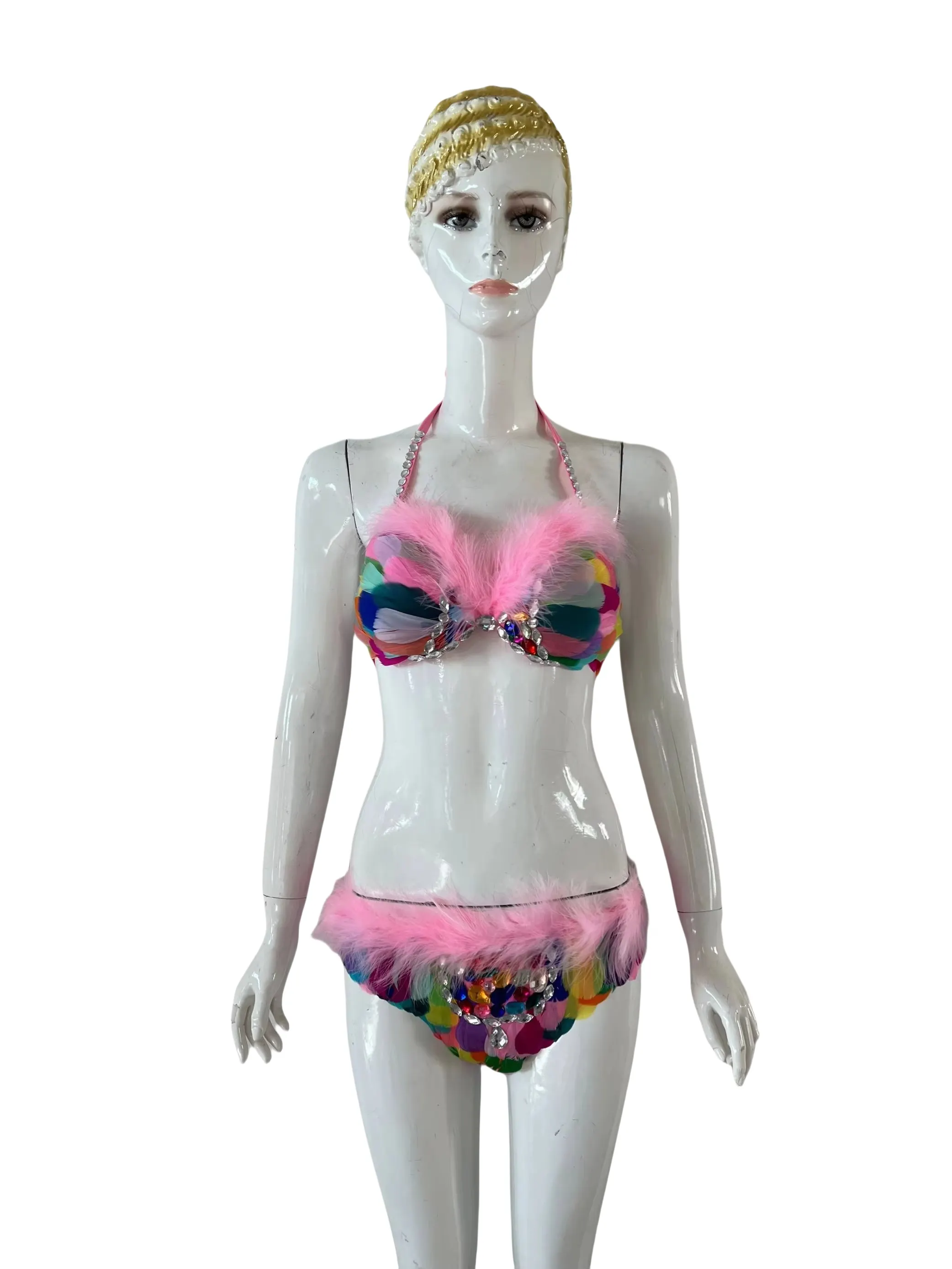 VCSHOES Klusliwing Cuba Santiago Havana Venice Dionysia carnival Float Mask dress masque ball costume samba plumage plume Headd Bikini