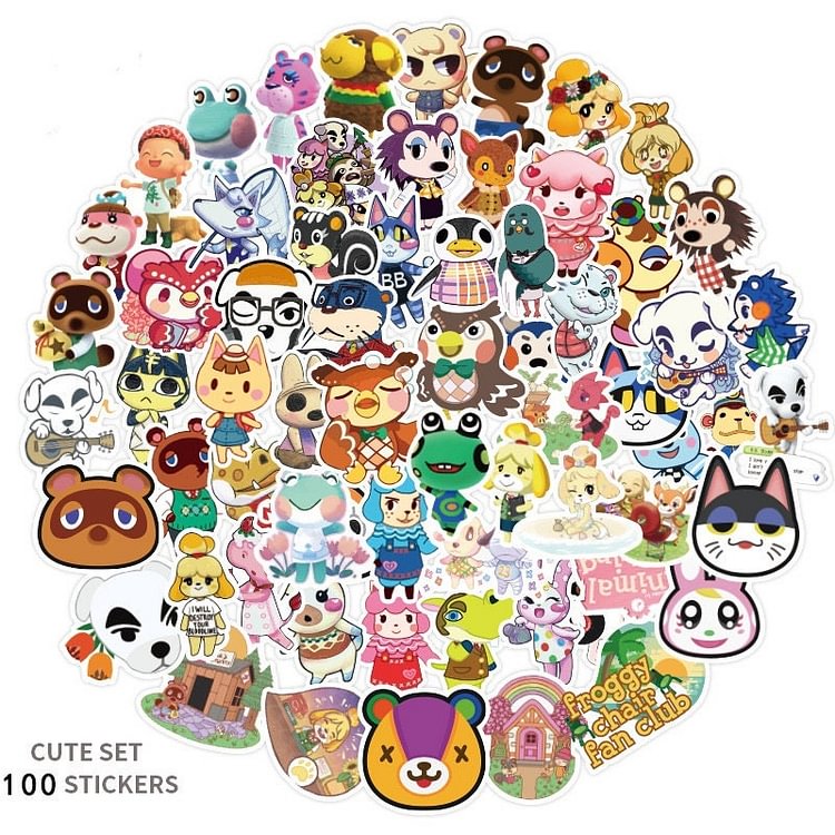 Animal Crossing Anime Stickers pack of 100
