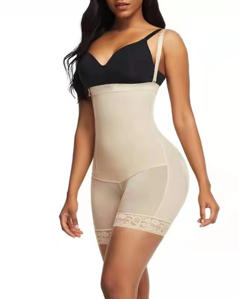 Side Zipper Body Shaping Bodysuit Hip Lifting Shaping Pants