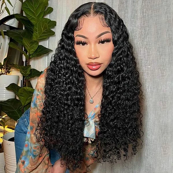 Hair HD Lace Wigs 13x4 Lace Front Wig Bouncy Curly Frontal Wig