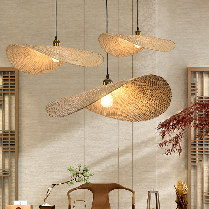 Handmade Bamboo Woven Hanging Wicker Pendant Light