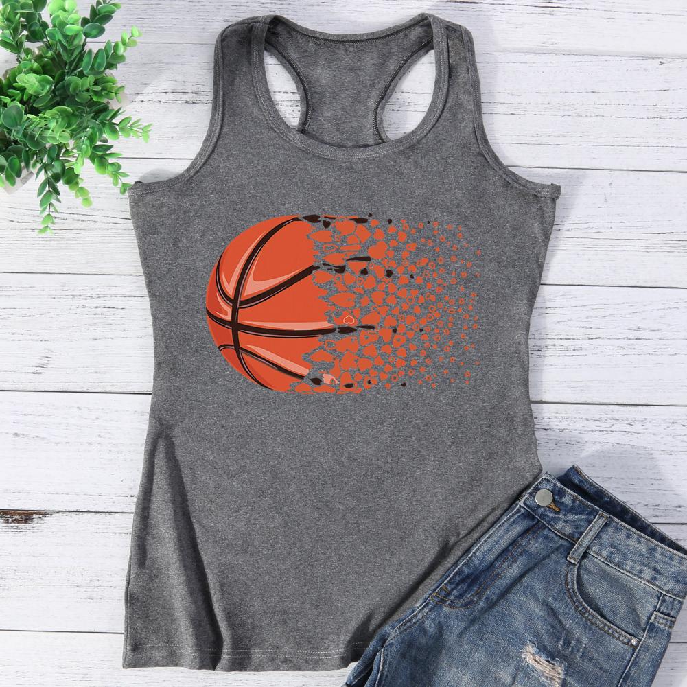 Basketball Girl Basketball Heart Vest Top-Guru-buzz