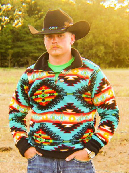 Men's Electric Aztec Punchy Pullover Shirts & Tops