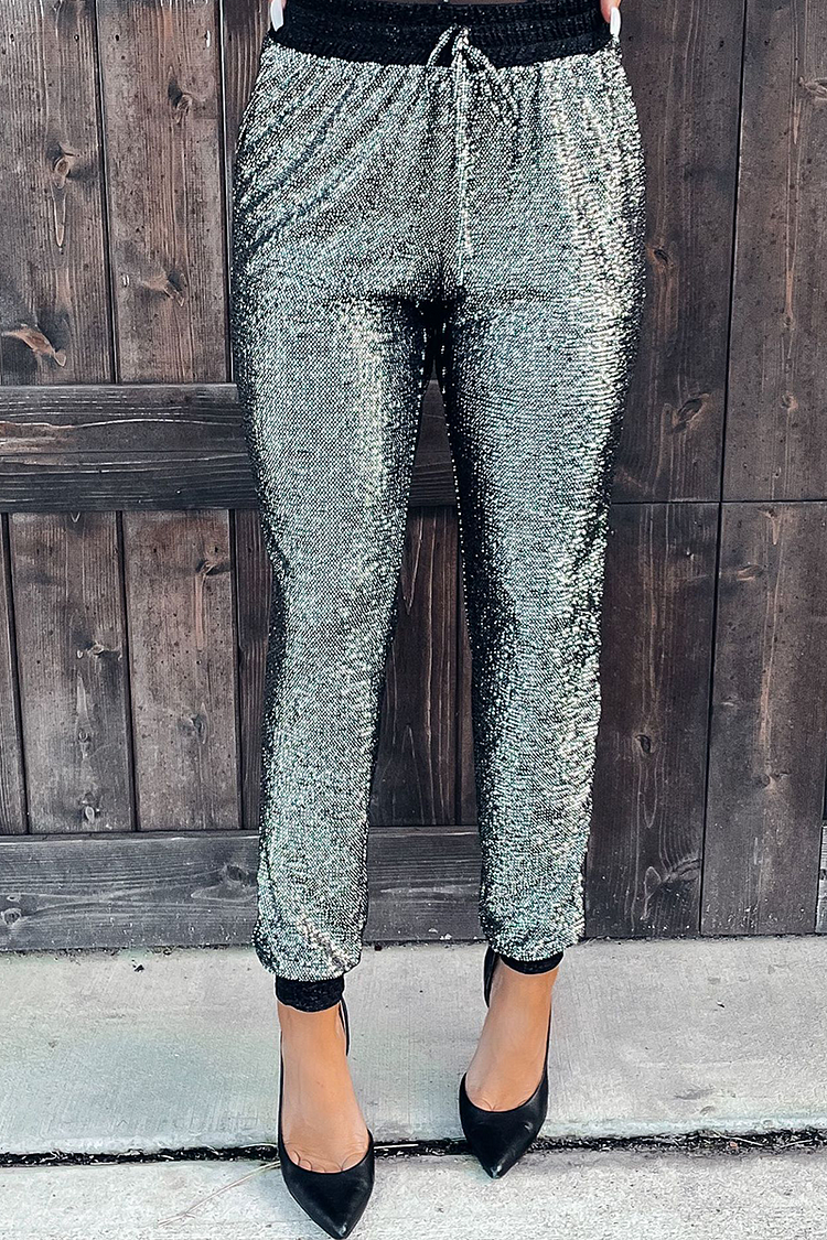 Casual Bronzing Split Joint Regular Mid Waist Straight Solid Color Bottoms - Life is Beautiful for You - SheChoic