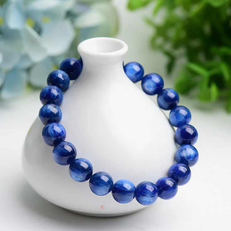 10mm Blue Kyanite Crystal Bracelet