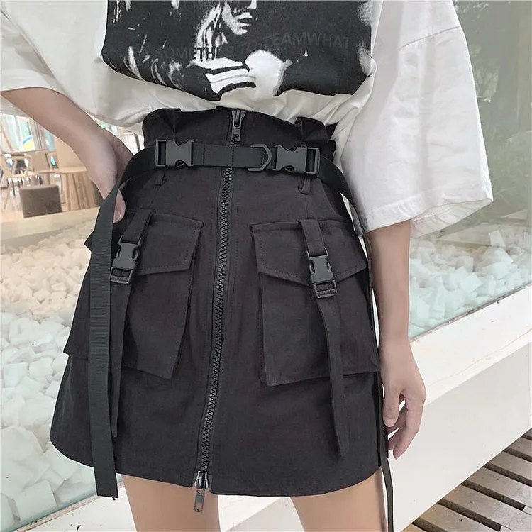 Gothic Harajuku Night Cargo Mini Skirt SP16833