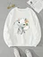 Women Fleece Cartoon Avocado Love 90s Trend Cute Clothing Fashion Pullovers Print Long Sleeve Clothes Female Graphic Sweatshirts
