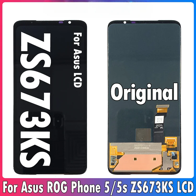 6.78" Original For Asus ROG Phone 5 ZS673KS LCD Display Touch Screen Digitizer Assembly For Asus ROG Phone 5S ZS676KS LCD Repair
