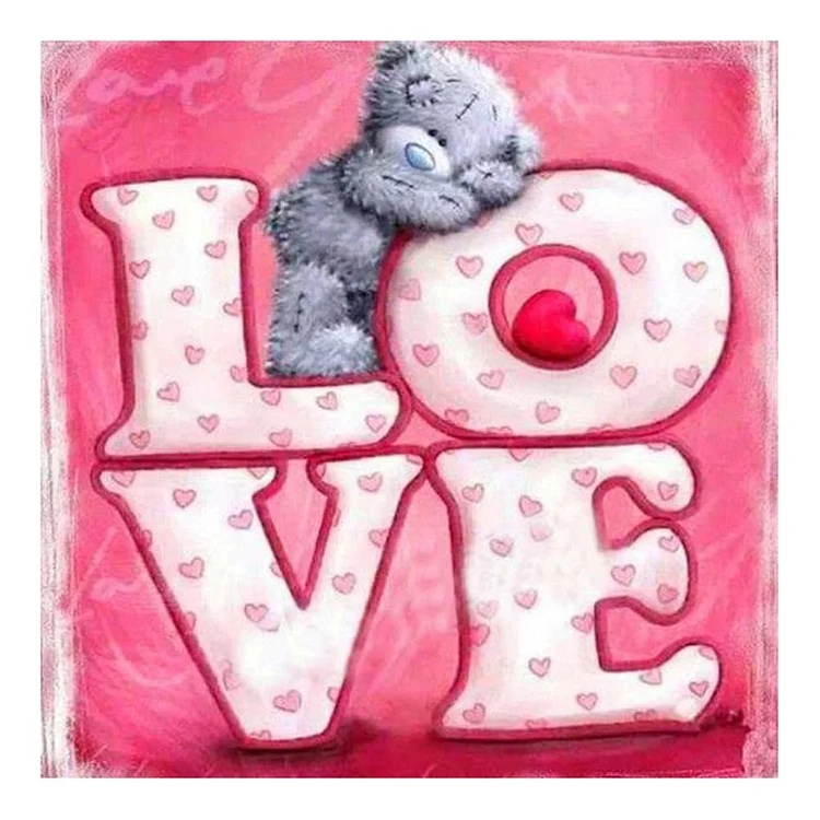 Bear Round Drill Diamond Painting 30X30CM(Canvas) gbfke