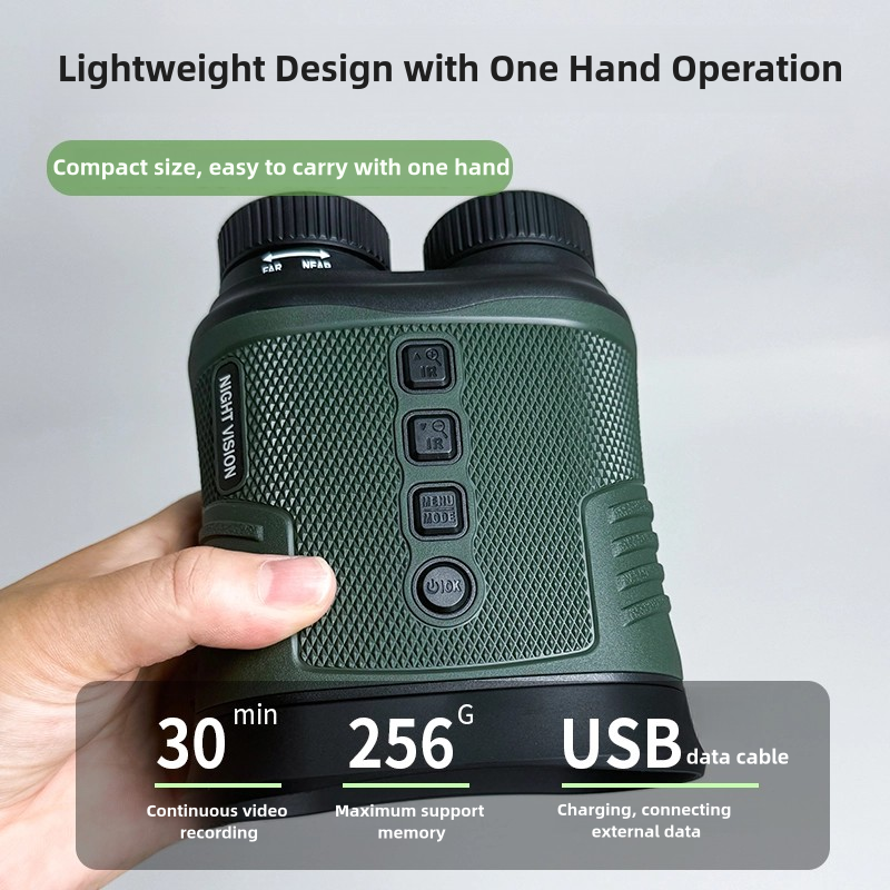BekinTek Handheld 4K Night Vision Binoculars Rechargeable Telescope Infrared NVG Goggles Full Dark Observing 7x IR Adjustment 8x Digital Zoom 4K Video Recording 8M Photo 3 Inches Large HD Screen Support PC Control with 32G TF Card 5